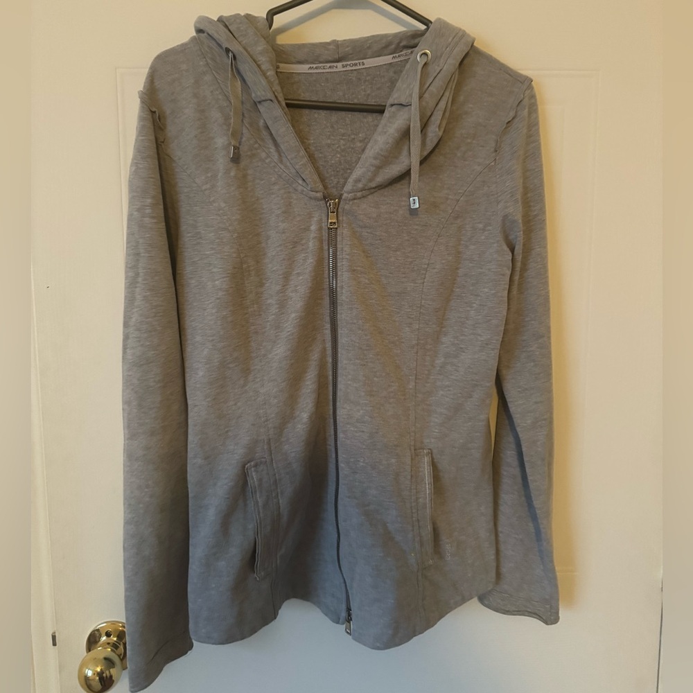 Marc Cain Gray Hooded Blazer